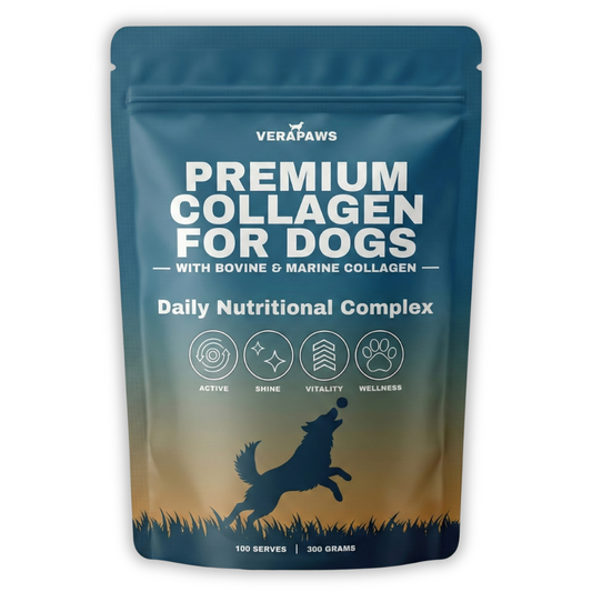 Package of Verapaws Premium Collagen for Dogs on a white background